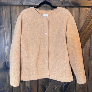 NWT Joie Sherpa Teddy Button Front Jacket W/Pockets